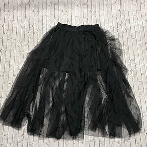 Elegant Black Tulle Skirt